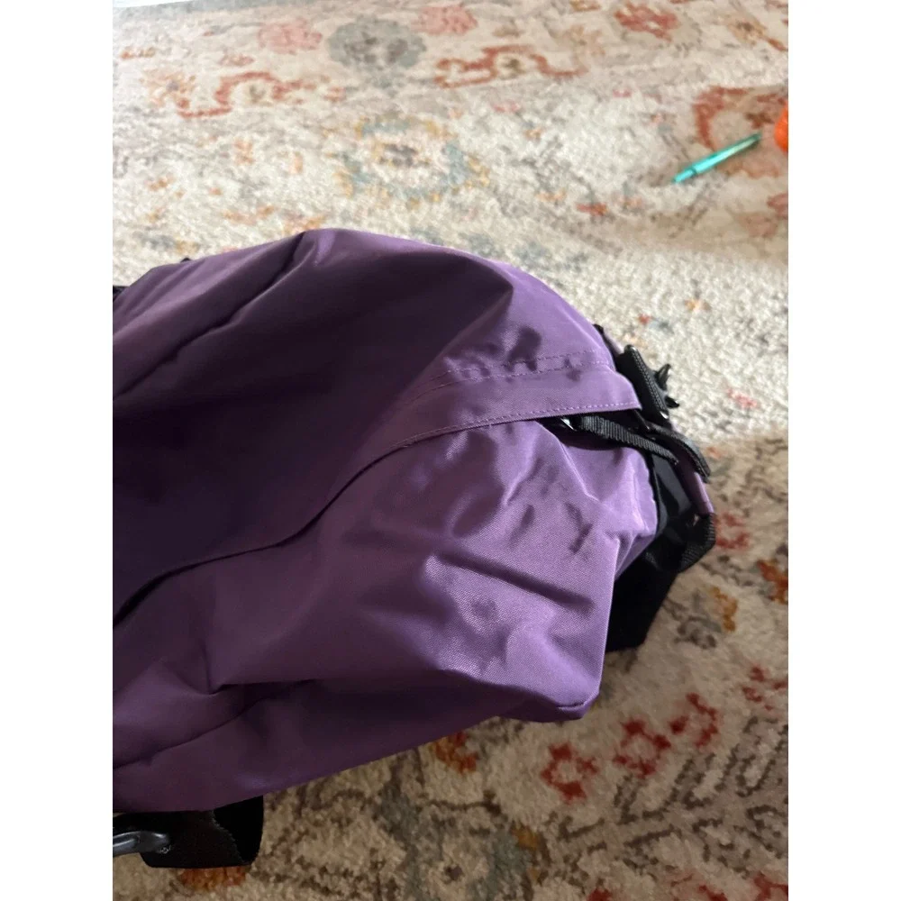 LL Bean Adventure Duffle Bag Purple Black Large Travel Gym Bag Sarah Vintage
